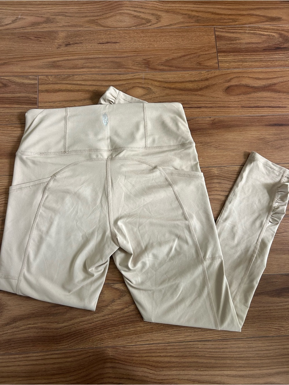 FP Movement by Free People High-Waist Leggings in Cream